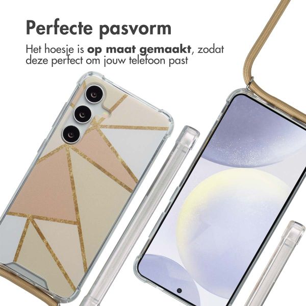 imoshion Design hoesje met koord Samsung Galaxy S24 - Beige Graphic