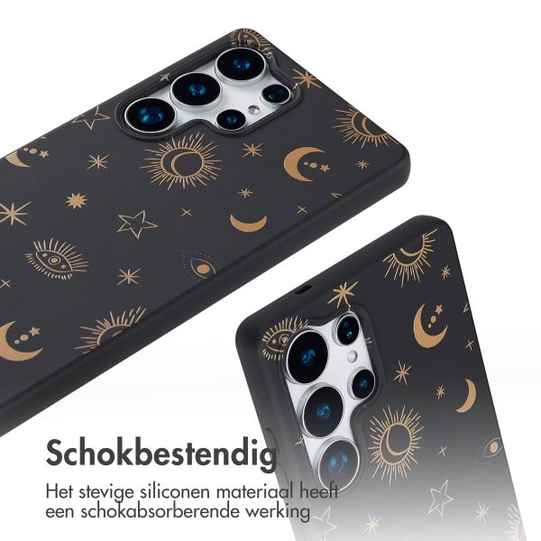 imoshion Siliconen design hoesje met koord Samsung Galaxy S25 Ultra - Sky Black