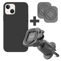 Accezz EasyLock telefoonhouder auto - inclusief hoesje Apple iPhone 14 - Ventilatierooster - 360 graden draaibaar - Zwart