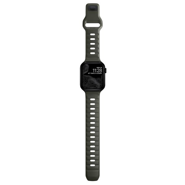 Nomad Sport band FKM Apple Watch Series 1 t/m 9 / SE (38/40/41 mm) | Series 10 / 11 (42 mm) - Ash Green