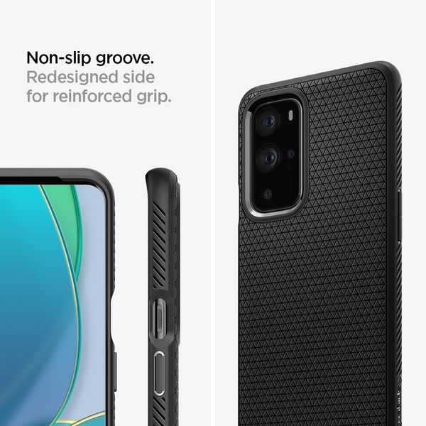 Spigen Liquid Air Backcover OnePlus 9 Pro - Zwart