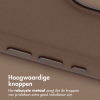 Accezz MagSafe Leather Backcover Apple iPhone 16 Pro - Coffee Brown