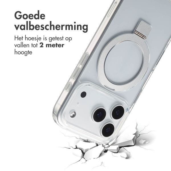 Accezz Ring Stand Backcover met MagSafe Apple iPhone 17 Pro Max - Transparant