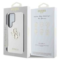 Guess 4G Metal Logo Saffiano Backcover Samsung Galaxy S25 Ultra - Beige