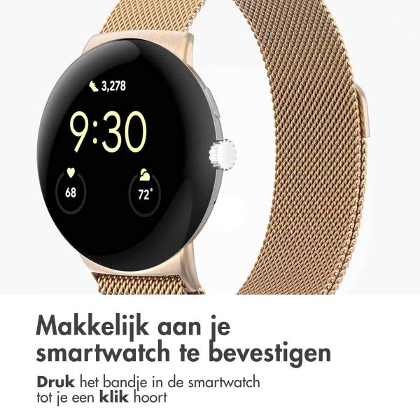 imoshion Milanees magnetisch bandje Google Pixel Watch 3 / 4 (45 mm) - Rose Gold