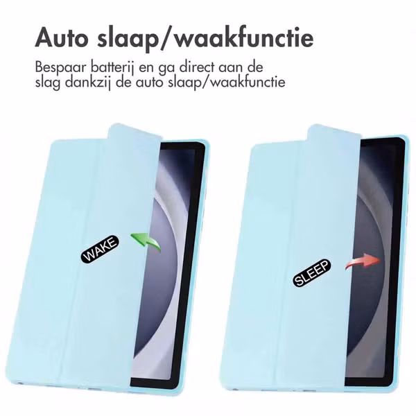 imoshion Trifold Hardcase Bookcase Samsung Galaxy Tab A9 Plus - Lichtblauw