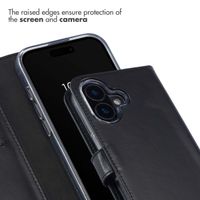 Selencia Genuine Leather Book Case Apple iPhone 16 - Black