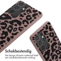 imoshion Siliconen design hoesje met koord Samsung Galaxy S21 Ultra - Animal Pink