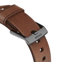 Nomad Modern Band van leder Apple Watch Series 1 t/m 10 / SE / Ultra (2) (44/45/46/49 mm) - Bruin/Zwart