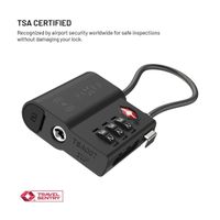 Fixed Tag Lock met Apple Find My Support - TSA reisslot voor de koffer - Zwart