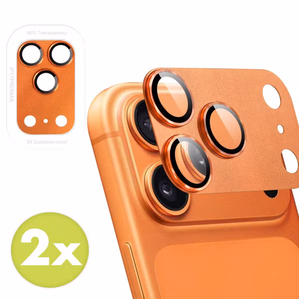 imoshion Camera Protector Glas 2 Pack Apple iPhone 17 Pro Max - Cosmic Orange