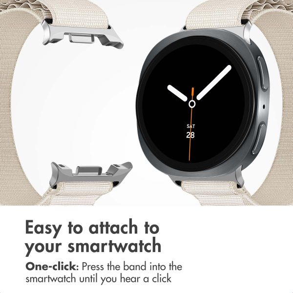 imoshion Nylon Alpine Band Samsung Galaxy Watch 9 (40/44mm) / Watch 8 (40/44mm) / Classic (46mm) - White