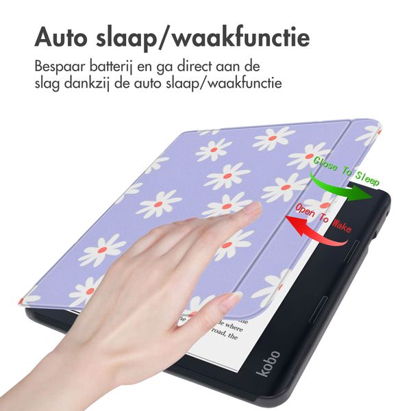 imoshion Design Slim Hard Case Sleepcover met stand Kobo Sage / Tolino Epos 3 - Flowers Distance