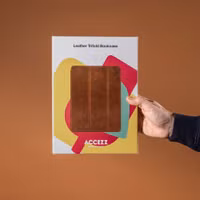 Accezz Leather Trifold Bookcase Apple iPad Pro 11 (2025) M5 / (2024) M4 - Cognac