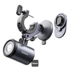 Baseus PrimeTrip 2-in-1 Telefoonhouder Fiets met Fietslamp - Magnetisch - Universeel - Cosmic Black