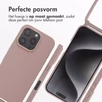 imoshion Siliconen hoesje met koord Apple iPhone 16 Pro - Sand Pink