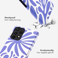 Selencia Vivid Tough Backcover Samsung Galaxy A52(s) (5G/4G) - Modern Bloom Sapphire Blue