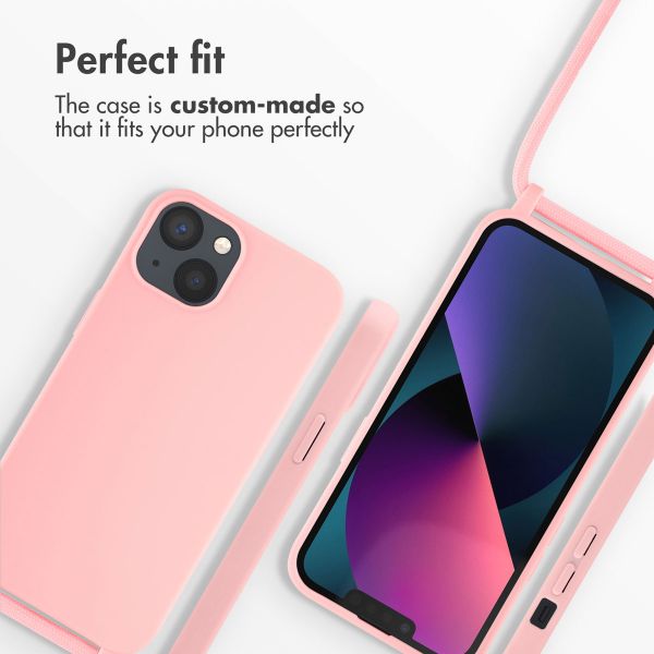 imoshion Silicone Case with Strap Apple iPhone 13 - Pink