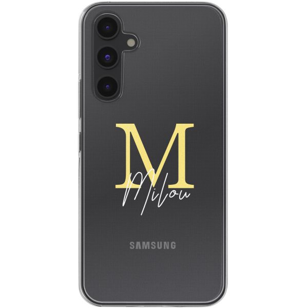 Gepersonaliseerd hoesje met letter Samsung Galaxy A54 (5G) - Transparant