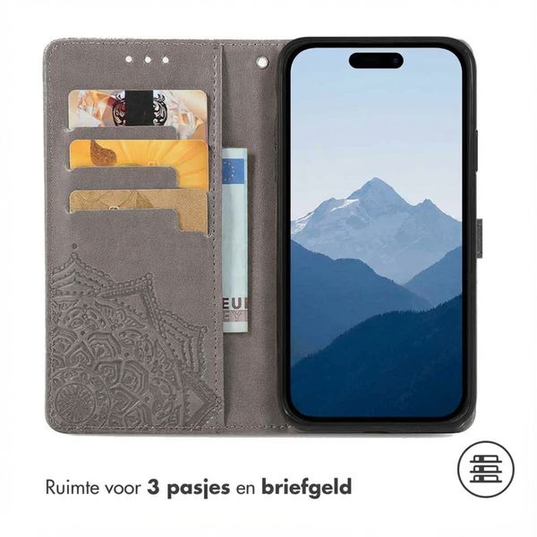 imoshion Mandala Bookcase Apple iPhone 17e / 16e - Grijs