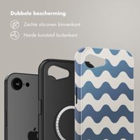 Selencia Vivid Backcover met MagSafe Apple iPhone 16e - Wave Vibes Classic Blue