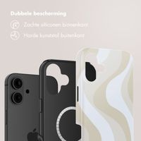 Selencia Vivid Backcover met MagSafe Apple iPhone 16 - Desert Waves Beige