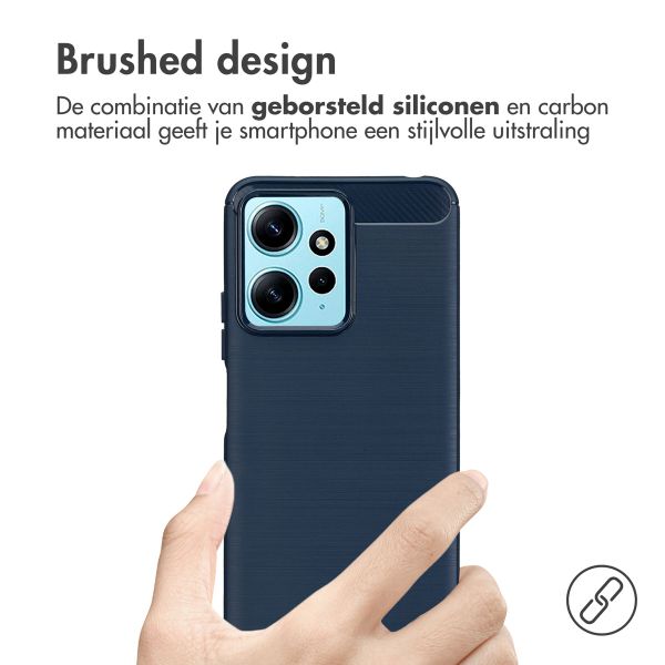 imoshion Brushed Backcover Xiaomi Redmi Note 12 (4G) - Donkerblauw