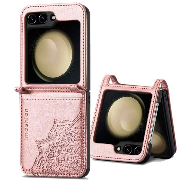 imoshion Mandala Bookcase Samsung Galaxy Z Flip 7 FE - Rosé Goud