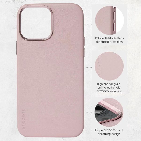 Decoded Leather Backcover MagSafe iPhone 13 Pro Max  - Roze