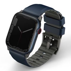 Uniq Linus AiroSoft™ Siliconen bandje Apple Watch Series 1 t/m 10 / SE / Ultra (2) (44/45/46/49 mm) - Nautical Blue