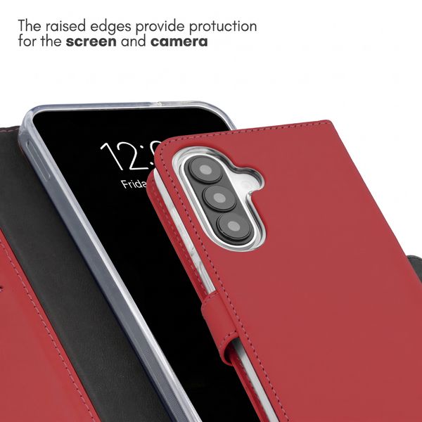 Selencia Genuine Leather Book Case Samsung Galaxy A27 (5G) - Red