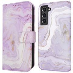 imoshion Design Bookcase Samsung Galaxy S21 FE - Purple Marble