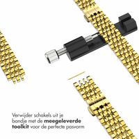 Selencia Slim Steel Jubilee Inspired schakelbandje Apple Watch Series 1 t/m 9 / SE (38/40/41 mm) | Series 10 (42 mm) - Goud