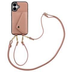 Selencia Sera Koordhoes met pashouder envelop iPhone 16 - Old Pink