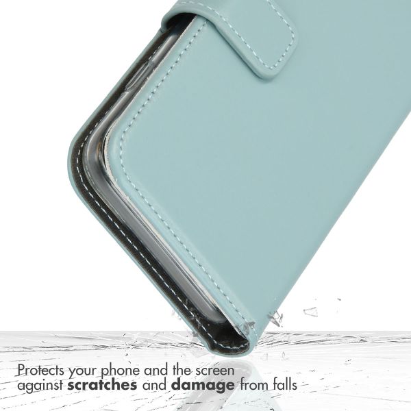 Selencia Echt Leren Bookcase Google Pixel 8a - Air Blue