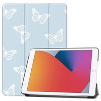 imoshion Design Trifold Bookcase Apple iPad 9 (2021) 10.2 inch / iPad 8 (2020) 10.2 inch / iPad 7 (2019) 10.2 inch - Butterfly