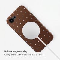 Selencia Vivid Back Cover with MagSafe Apple iPhone 17e / 16e - Happy Dots Chocolate