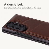 imoshion Faux Leather MagSafe Back Cover with Card Holder Samsung Galaxy Z Fold 8 Ultra - Dark Brown