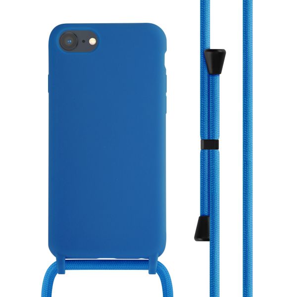 imoshion Siliconen hoesje met koord iPhone SE (2022 / 2020) / 8 / 7 - Blauw