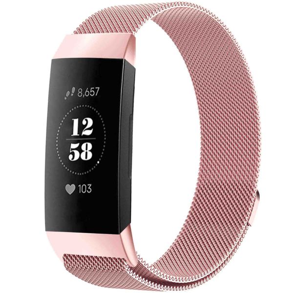 imoshion Milanees magnetisch bandje Fitbit Charge 3 / 4 - Roze