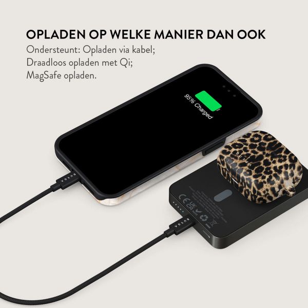 Burga Magnetic Powerbank 5.000 mAh - Geschikt voor MagSafe en Qi2 - Player / Gunmetal