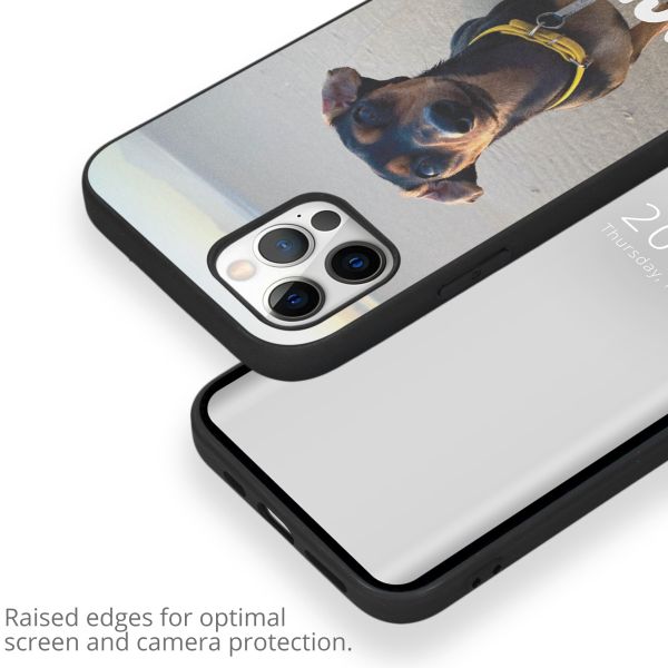 Ontwerp je eigen Apple iPhone 12 (Pro) gel hoesje - Zwart
