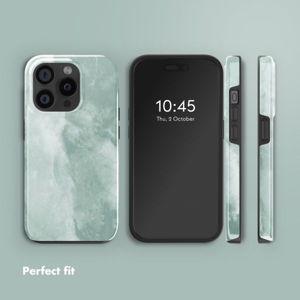 Selencia Vivid Back Cover with MagSafe Apple iPhone 15 Pro - Marble Grayed Jade