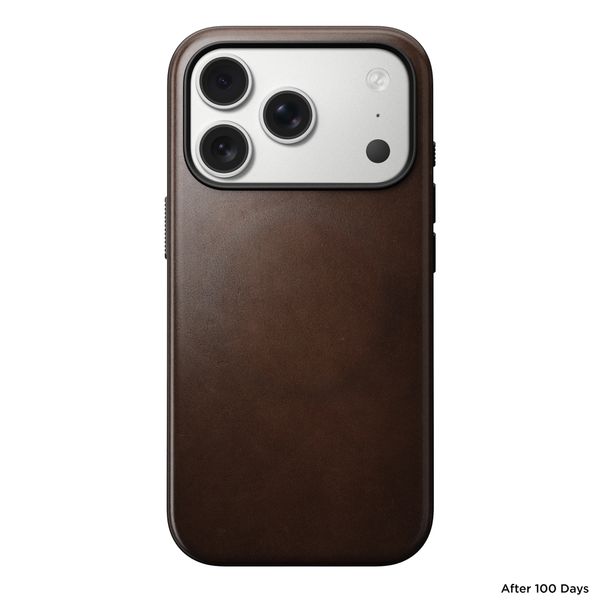 Nomad Modern Horween Leather Case Apple iPhone 17 Pro - Rustic Brown