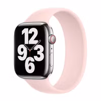 Apple Siliconen solobandje Apple Watch | 44/45/46/49 mm - Maat 7 - Chalk Pink