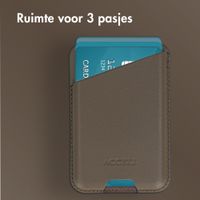 Accezz Leren Kaarthouder - Geschikt voor MagSafe en Qi2 - Coffee Brown