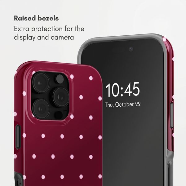 Selencia Vivid Back Cover with MagSafe Apple iPhone 16 Pro - Happy Dots Burgundy