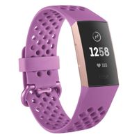 Fitbit Sport siliconen band Fitbit Charge 3 / 4 - Maat L - Berry