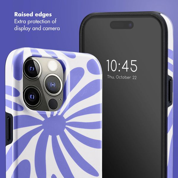 Selencia Vivid Back Cover Apple iPhone 15 Pro Max - Modern Bloom Sapphire Blue