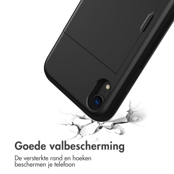 imoshion Backcover met pasjeshouder Apple iPhone Xr - Zwart